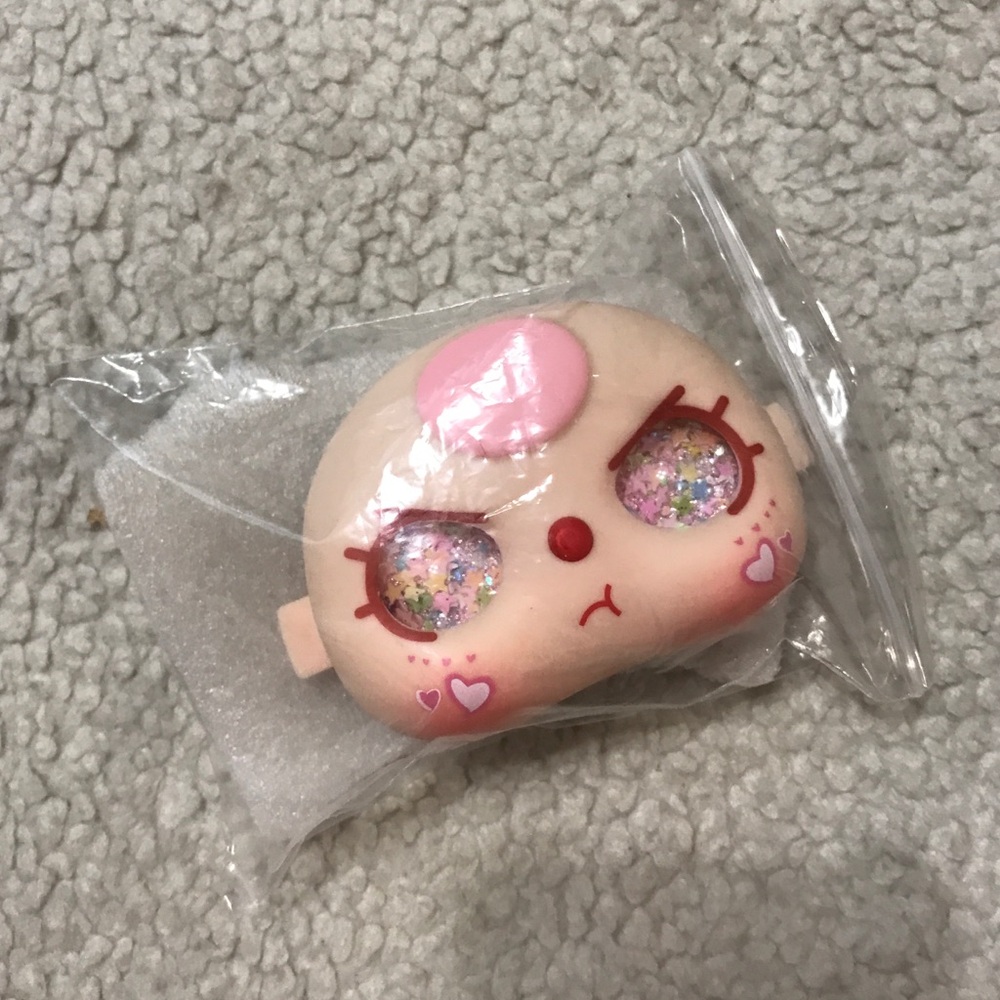 Baby Three 100% Replacement Face Liquid Glitter Eyes Pink Hair - Picture 7 of 9